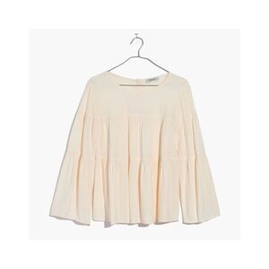 Madewell Tiered Button Back Blouse Top